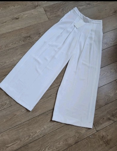 Zara oyster white palazzo - white,