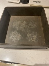 Vintage Large Square Christmas Cake Wedding Tin 25 Cms