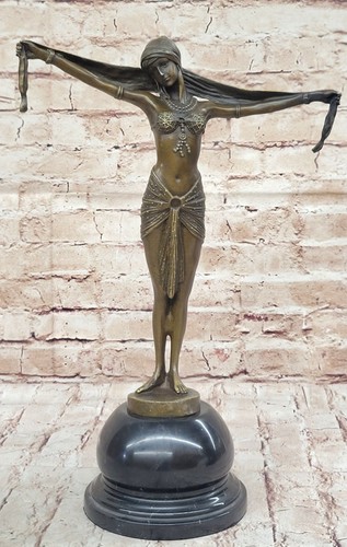 Art deco bronze statue - art, dancer