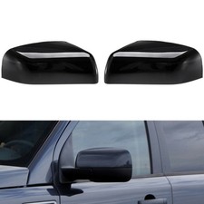 2x ABS Exterior Mirror Cover Cap Black For Discovery 4 LR4 For Sport