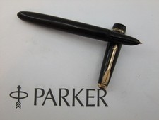 A Lovely Black Parker Duofold Lady Fountain Pen, Fine 14K Nib, Serviced (M82)