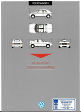 Volkswagen Golf Convertible GTi All White Limited Edition 1985-1986 UK Brochure