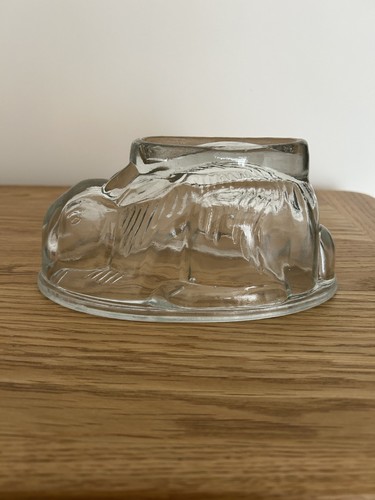 Vintage glass rabbit jelly