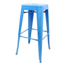 Tolix Style Bar Stool Blue