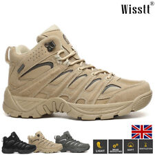 Mens Army Military Work Boots Jungle Hiking Outdoor Tactical Walking Shoes Black