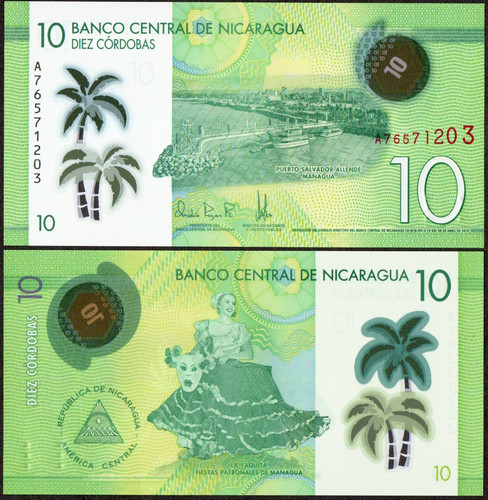 Nicaragua cordobas 2019 - 10,
