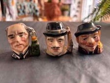 Three Miniature Toby Jugs Rare