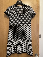 M Missoni Black & White knit mini dress - Size UK 8 It 40
