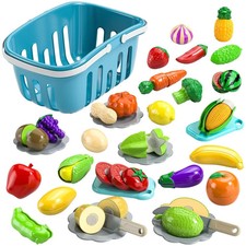 70pcs Kids Play Food Cutting
