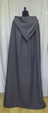 Grey hooded cape cloak - hooded, fancy