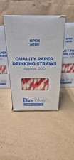 Biozolve Compostable Quality Paper Drinking Straws Approx 200 per box