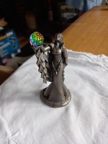 Vintage pewter statue figurine - vintage,