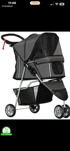Pawhut black wheeler dog - pawhut,