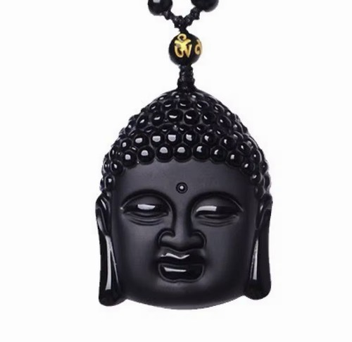 Chinese buddha head necklace - chinese,