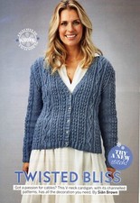 ~Pull-Out Knitting Patterns For Lady's Gorgeous Cabled Cardigan & Sheep Keyring~