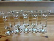 5 Vintage Pony Drinks Glasses