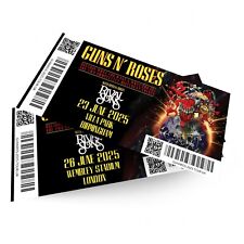 GUNS N' ROSES 2025 UK TOUR SOUVENIR TICKET STUB REPLICA FOR GUN N' ROSES FANS