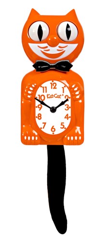 Orange harvest kit cat klock - harvest,