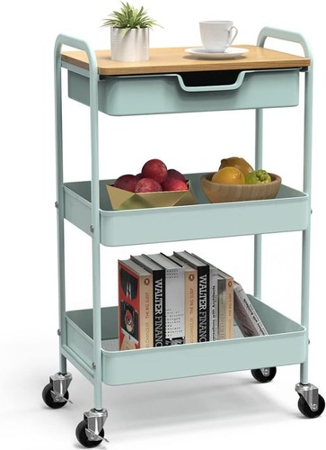 Tier storage trolley on - storage,