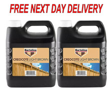 2 x BARTOLINE CREOCOTE OIL BASED TIMBER TREATMENT CREOSOTE LIGHT BROWN