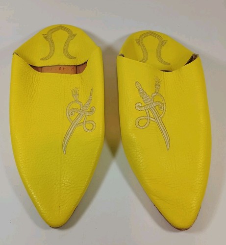 Moroccan leather babouche - moroccan,