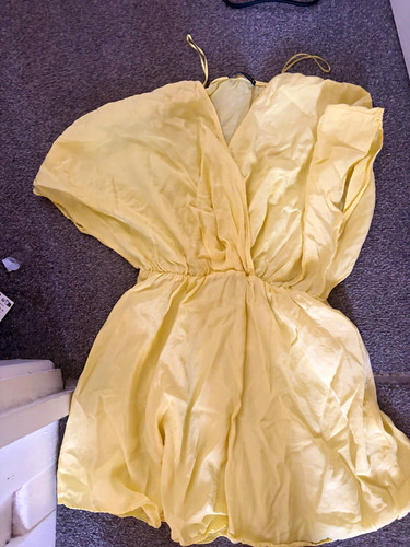 Womens yellow neck - yellow, v-neck
