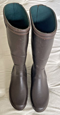 Brown ladies aigle wellies - brown,