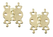 2 x BRASS FANCY BUTTERFLY BUTT