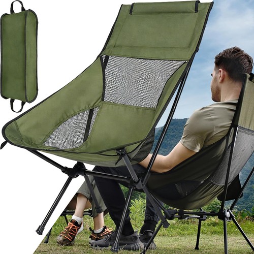High back camping folding - high,