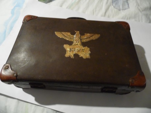 1930s 40s jersey suitcase - suitcase, 14"