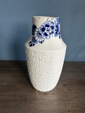 Heinen Delfts Blauw Blue Blossom Decorated Vase Debbie Wijskamp Blue & White