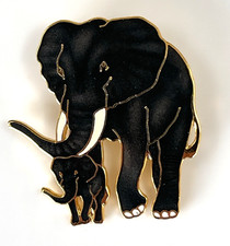 Vintage Elephant & Baby