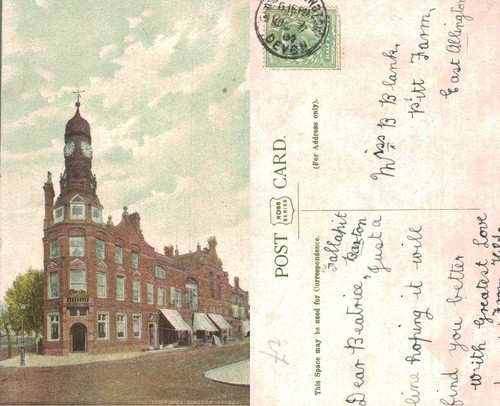 Vintage postcard town - postcard,