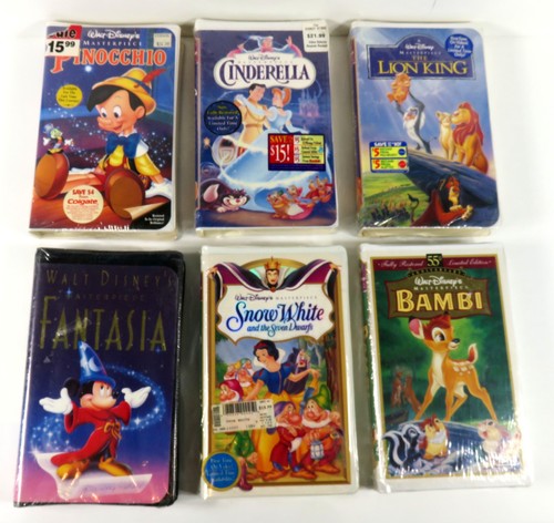 Lot disney movies on - 6, vhs