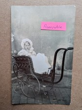 Old vintage photo baby pram - old,
