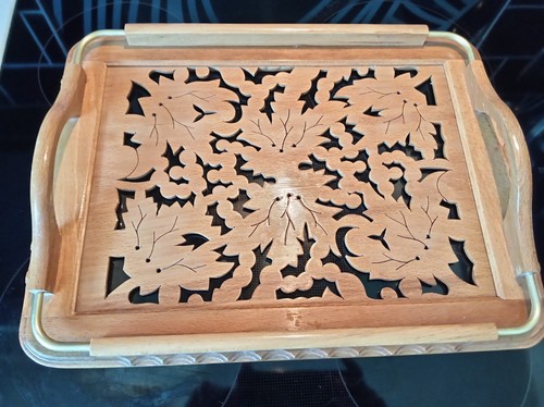 Vintage solid hardwood serving - vintage,