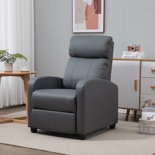 Recliner Sofa Chair PU Leather Massage Armcair w/ Remote Control Footrest