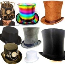 Tall Top Hat Halloween Steampunk Fancy Dress Wedding Costume Accessory Lot