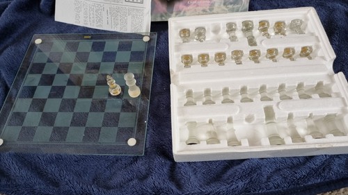 Glass chess set - glass, with