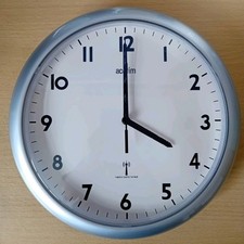 Acctim Cadiz 26cm Radio Controlled Wall Clock Silver