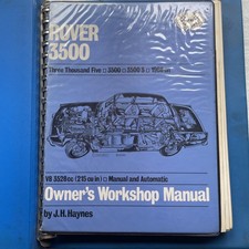 Vintage Rover 3500 & 3500S Haynes Manual V8 3528cc 1968 Ring Binder Parts Sheets