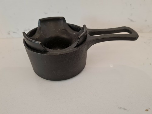 Cast iron candleholder - cast,