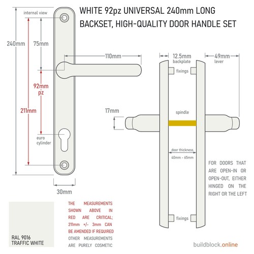 White upvc door - white,