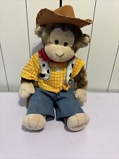 Build a Bear Monkey wearing complete Woody from Toy Story outfit -VGC