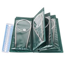 Coopay Metal Knitting Needles Set - 40cm Circular Needles With Case