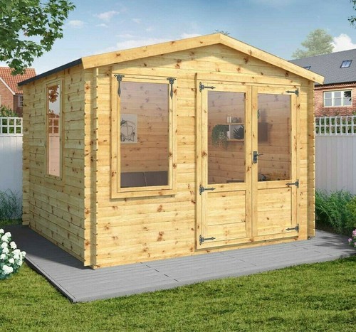 Log cabin garden - cabin, room