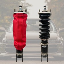 Pair of 25cm length Waterproof Coilover Covers Protectors Universal RED