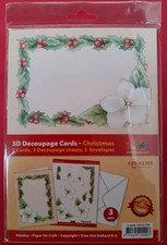 3D Decoupage Card Making Kit Lillium 3 Cards
