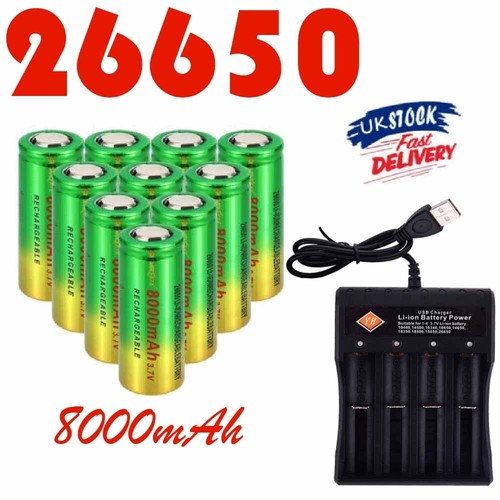 10pc 26650 rechargeable - 2/10pc,