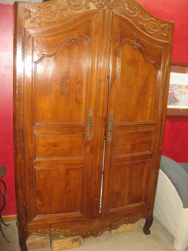 Antique cherry french armoire - antique,